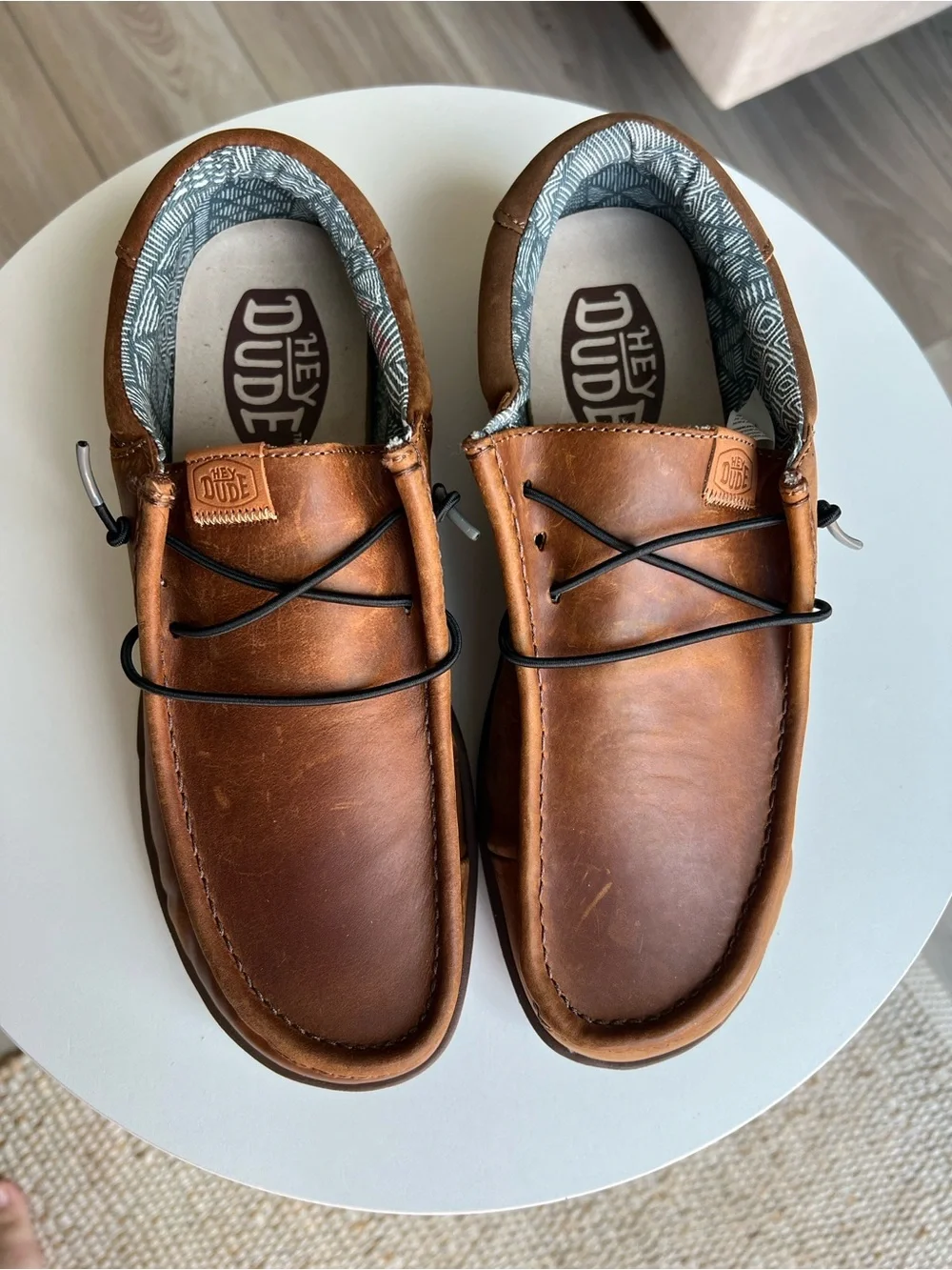 Hey Dude Men’s Leather Wally Slip On
